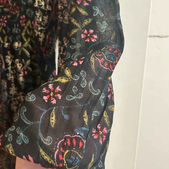 Raga button down maxi dress dark floral size small - Picture 8 of 9